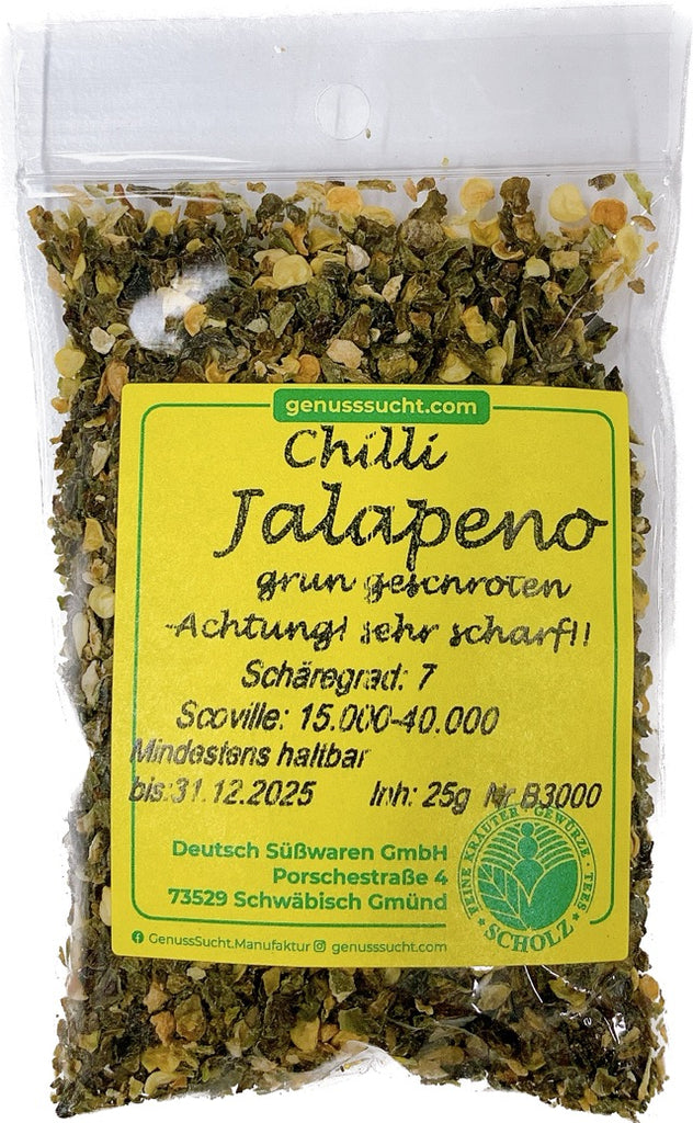 Jalapeno Chili - grün geschroten