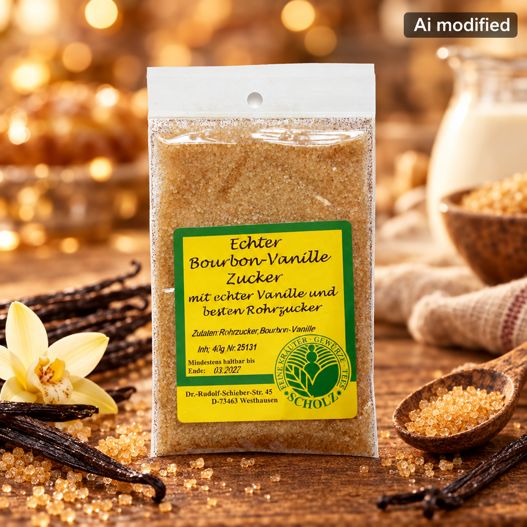 Echter Bourbon-Vanille mit Rohrzucker