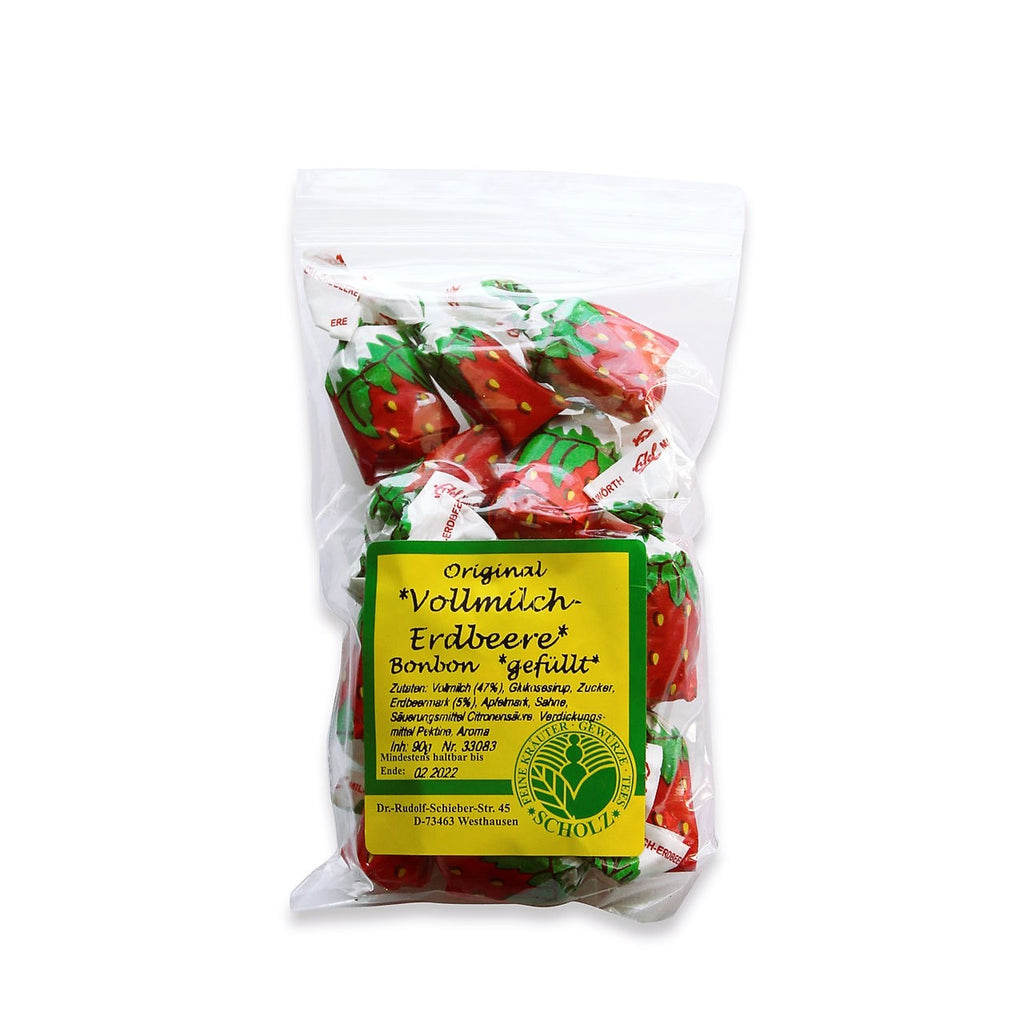Vollmilch Erdbeere - Bonbon, gefüllt